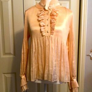 Diane von Furstenberg Ruffled Long Sleeve Blouse